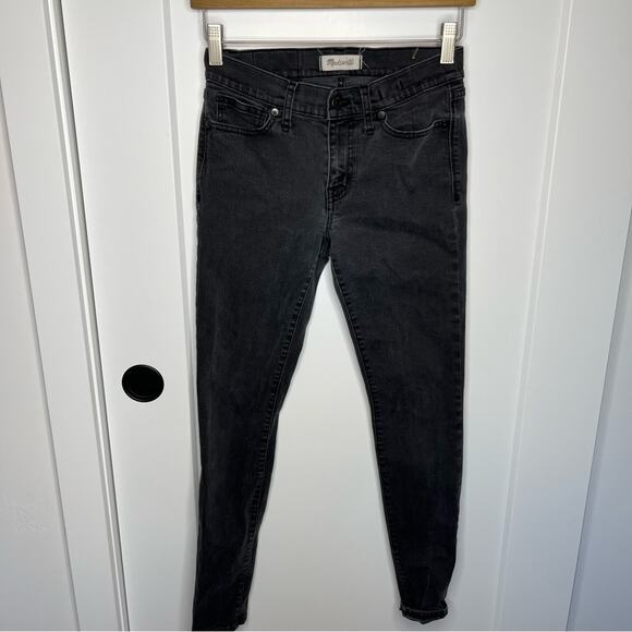 Madewell Skinny Skinny Washed Black Mid Rise Ankle Jeans Size 27 - Picture 2 of 7